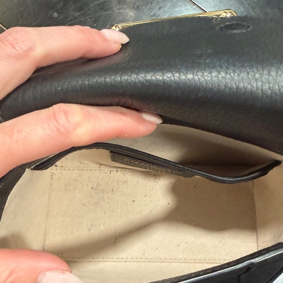 Strathberry Black Mini Mosaic Nano Bag with Gold Accents - Picture 6 of 8